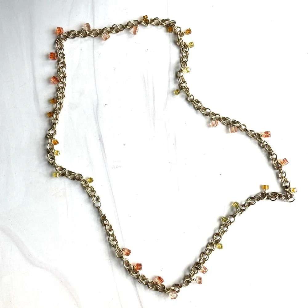 Banana Republic Gold Chain Charm Belt OSFM